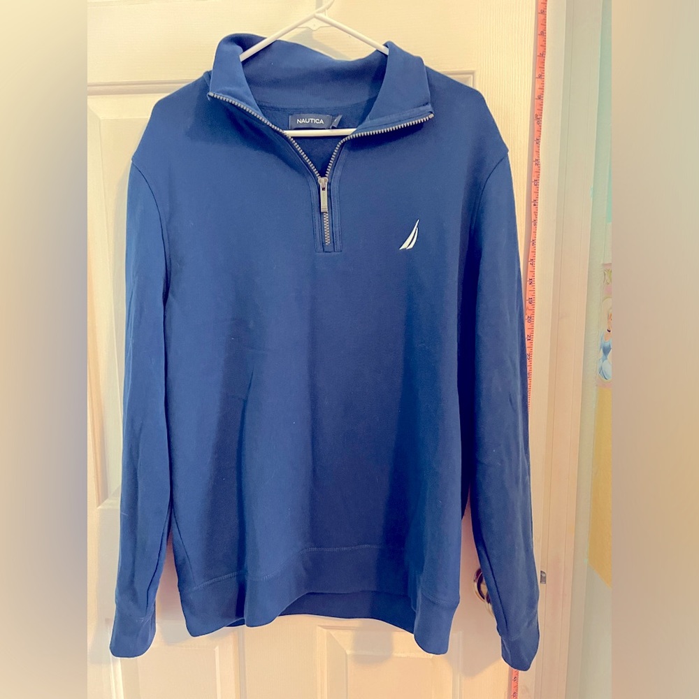 Men’s royal blue Nautica hoodie pullover sweatshirt L